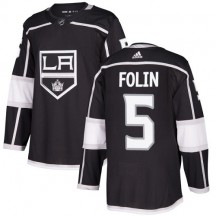 Youth Adidas Los Angeles Kings Christian Folin Black Home Jersey - Authentic