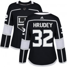 Women's Adidas Los Angeles Kings Kelly Hrudey Black Home Jersey - Authentic