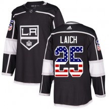 Youth Adidas Los Angeles Kings Brooks Laich Black USA Flag Fashion Jersey - Authentic
