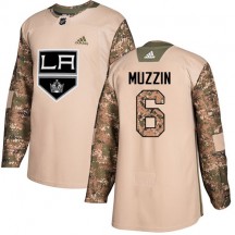 Youth Adidas Los Angeles Kings Jake Muzzin Camo Veterans Day Practice Jersey - Authentic