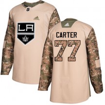 Youth Adidas Los Angeles Kings Jeff Carter Camo Veterans Day Practice Jersey - Authentic
