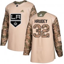 Youth Adidas Los Angeles Kings Kelly Hrudey Camo Veterans Day Practice Jersey - Authentic