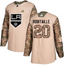 Youth Adidas Los Angeles Kings Luc Robitaille Camo Veterans Day Practice Jersey - Authentic