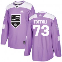 Men's Adidas Los Angeles Kings Tyler Toffoli Purple Fights Cancer Practice Jersey - Authentic