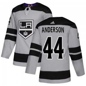 Men's Adidas Los Angeles Kings Mikey Anderson Gray Alternate Jersey - Authentic