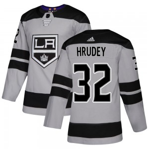 Men's Adidas Los Angeles Kings Kelly Hrudey Gray Alternate Jersey - Authentic