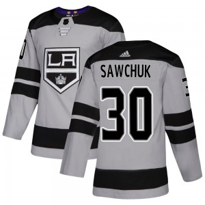 Men's Adidas Los Angeles Kings Terry Sawchuk Gray Alternate Jersey - Authentic