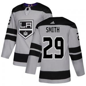 Men's Adidas Los Angeles Kings Billy Smith Gray Alternate Jersey - Authentic