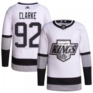 Youth Adidas Los Angeles Kings Brandt Clarke White 2021/22 Alternate Primegreen Pro Player Jersey - Authentic