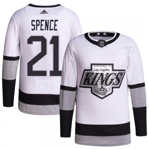Youth Adidas Los Angeles Kings Jordan Spence White 2021/22 Alternate Primegreen Pro Player Jersey - Authentic