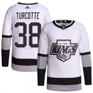Youth Adidas Los Angeles Kings Alex Turcotte White 2021/22 Alternate Primegreen Pro Player Jersey - Authentic
