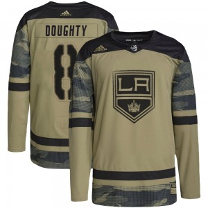Youth Adidas Los Angeles Kings Drew Doughty Camo Military Appreciation Practice Jersey - Authentic