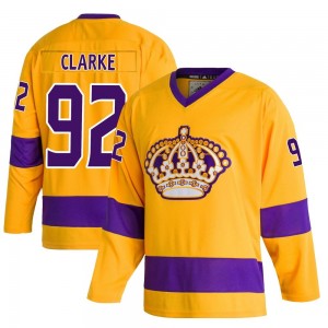 Youth Adidas Los Angeles Kings Brandt Clarke Gold Classics Jersey - Authentic