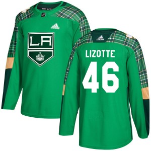 Youth Adidas Los Angeles Kings Blake Lizotte Green St. Patrick's Day Practice Jersey - Authentic