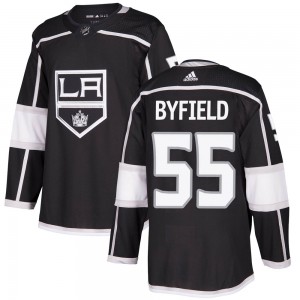 Men's Adidas Los Angeles Kings Quinton Byfield Black Home Jersey - Authentic