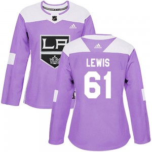 Women's Adidas Los Angeles Kings Trevor Lewis Purple Fights Cancer Practice Jersey - Authentic