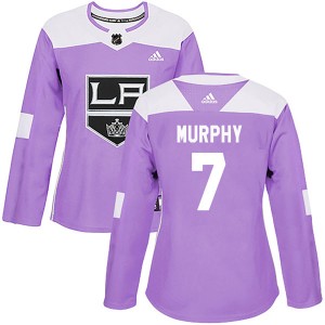 Women's Adidas Los Angeles Kings Mike Murphy Purple Fights Cancer Practice Jersey - Authentic