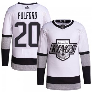 Men's Adidas Los Angeles Kings Bob Pulford White 2021/22 Alternate Primegreen Pro Player Jersey - Authentic