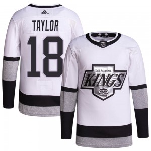 Men's Adidas Los Angeles Kings Dave Taylor White 2021/22 Alternate Primegreen Pro Player Jersey - Authentic