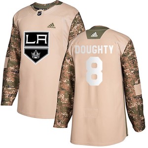 Youth Adidas Los Angeles Kings Drew Doughty Camo Veterans Day Practice Jersey - Authentic