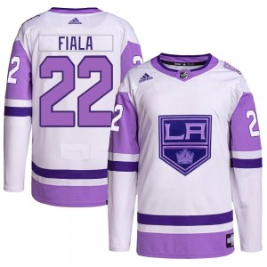 Youth Adidas Los Angeles Kings Kevin Fiala White/Purple Hockey Fights Cancer Primegreen Jersey - Authentic